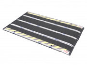 Ramp with reflective stripes on a white background