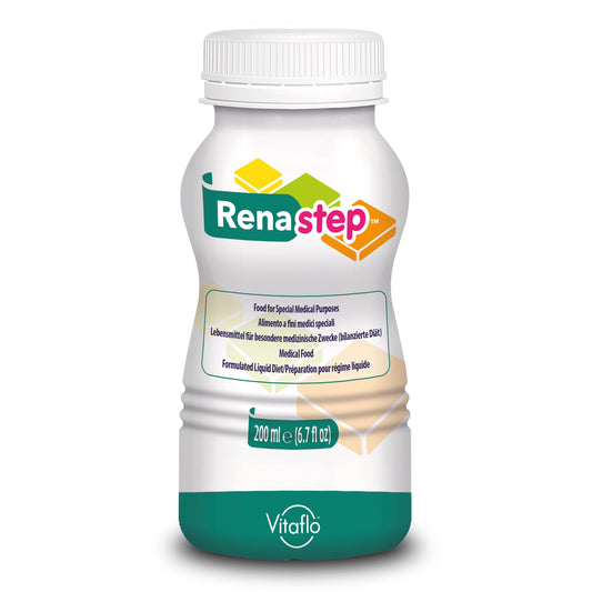 Renastep bottle with Vitaflo branding on a white background