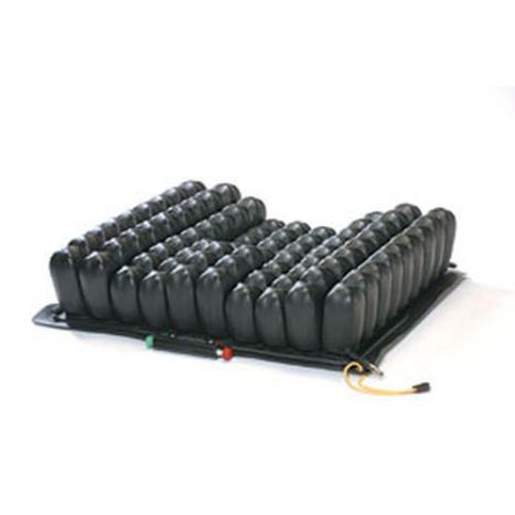 Black air mattress with valve on a white background