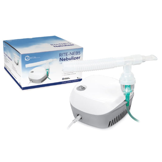 Rite-Nebs Nebulizer with packaging on a white background