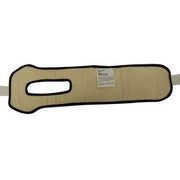 Beige strap with a black border on a white background