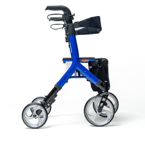 Ascent Euro Style Rollator - Lightweight Folding Travel Walker with Seat
