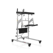 Medical walker with adjustable height on a white background