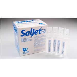 Box of Saljet 20 with individual packets on a white background