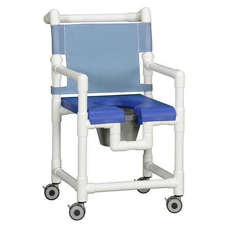 DELUXE OPEN FRONT SHOWER CHAIR COMMODE