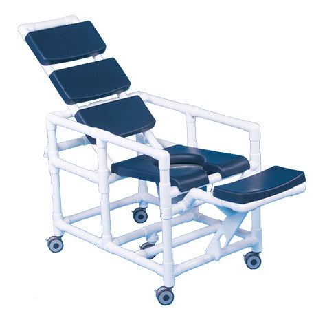 DELUXE RECLINING SHOWER CHAIR COMMODE