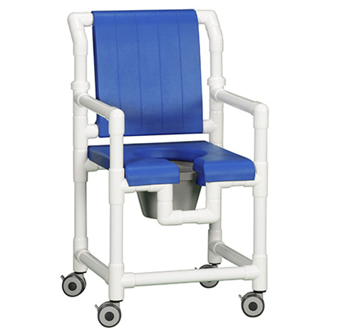 DELUXE PADDED SHOWER CHAIR COMMODE, OPEN FRONT