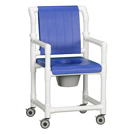 DELUXE PADDED SHOWER CHAIR COMMODE, CLOSED FRONT