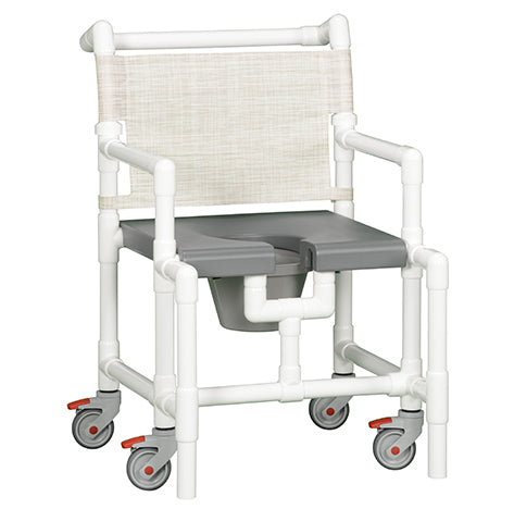 ELITE MIDSIZE SHOWER CHAIR COMMODE W/MESH BACK