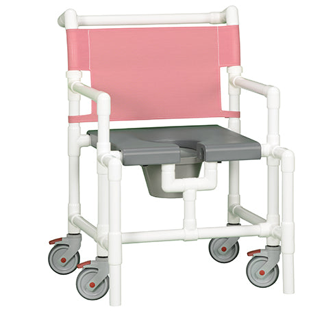 ELITE OVERSIZE SHOWER CHAIR COMMODE W/MESH BACK