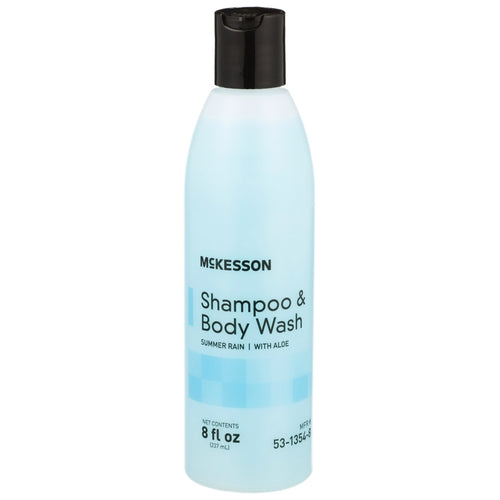 Mekesson shampoo and body wash bottle on a white background