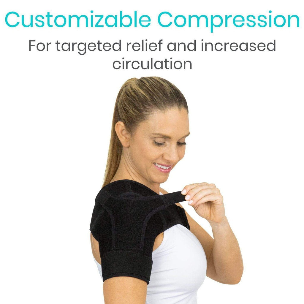 Shoulder Support Brace with Compression Pad - Adjustable for Rotator Cuff
