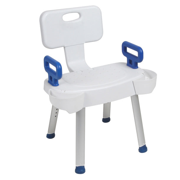shower chair with blue handles