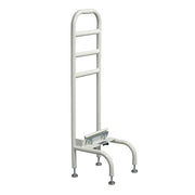 White shower support ladder on a white background