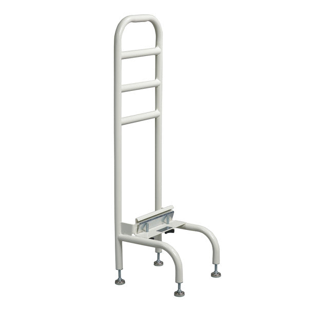 White shower support ladder on a white background
