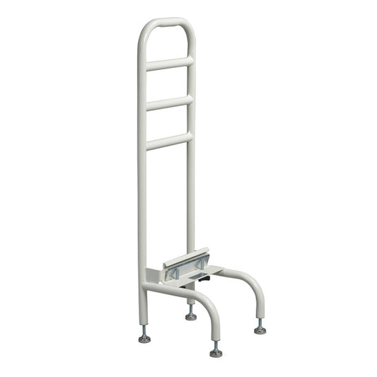 White shower support ladder on a white background
