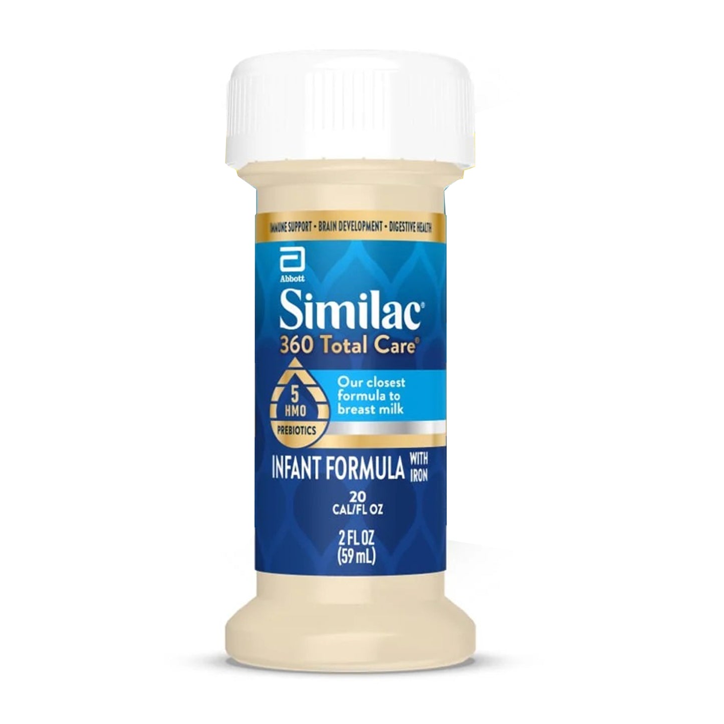 Similac 360 Total Care infant formula bottle on a white background