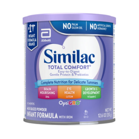 Similac Total Comfort infant formula can on a white background