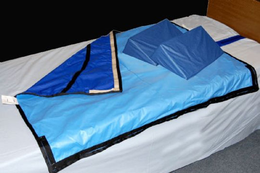 Sheet with pillows on mattress