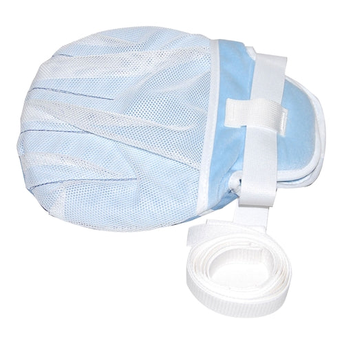 Mesh mitt with straps on a white background