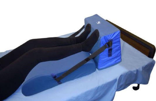 Pain relief device with straps on a white background