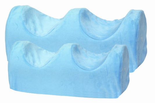 Blue foam elevator for thigh on a white background