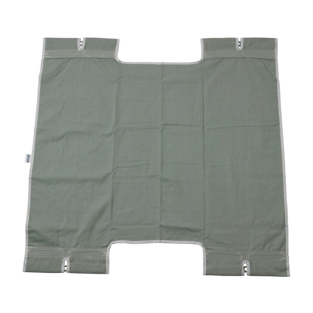 Green fabric cover with zippers on a white background