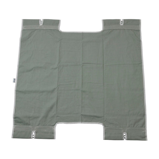 Green fabric cover with zippers on a white background