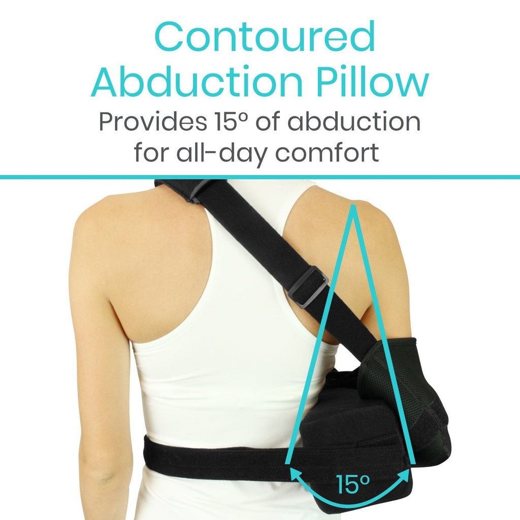 Shoulder Abduction Sling with 15° Pillow - Adjustable Arm Immobilizer