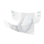 White medical device with blue labels on a white background