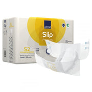 Abena Slip Premium packaging with a sample of the product on a white background