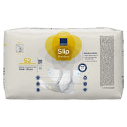 Pack of Abena Slip Premium bladder protection briefs on a white background