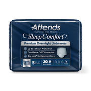 Attends Sleep Comfort premium overnight underwear packaging on a white background