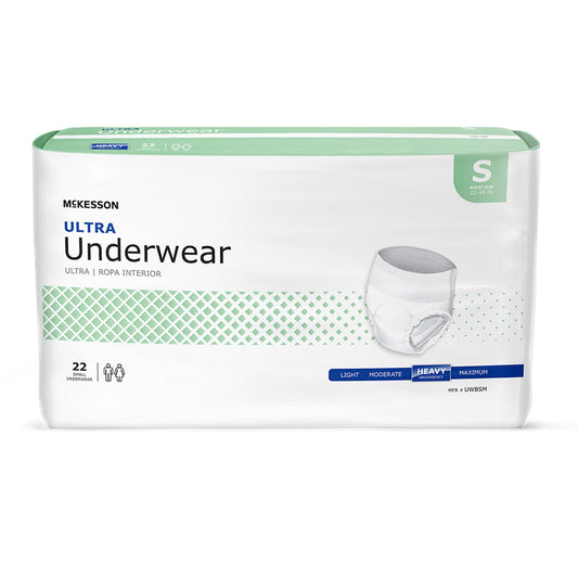 Package of McKesson Ultra Underwear on a white background