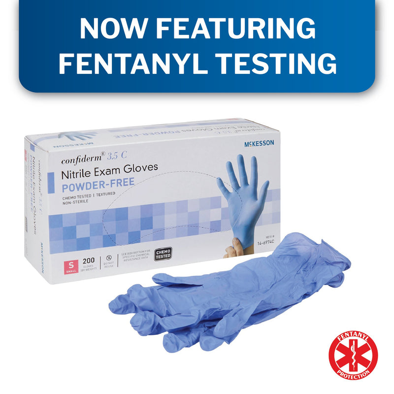 McKesson Confiderm® 3.5C Blue Nitrile Exam Glove 200/Box