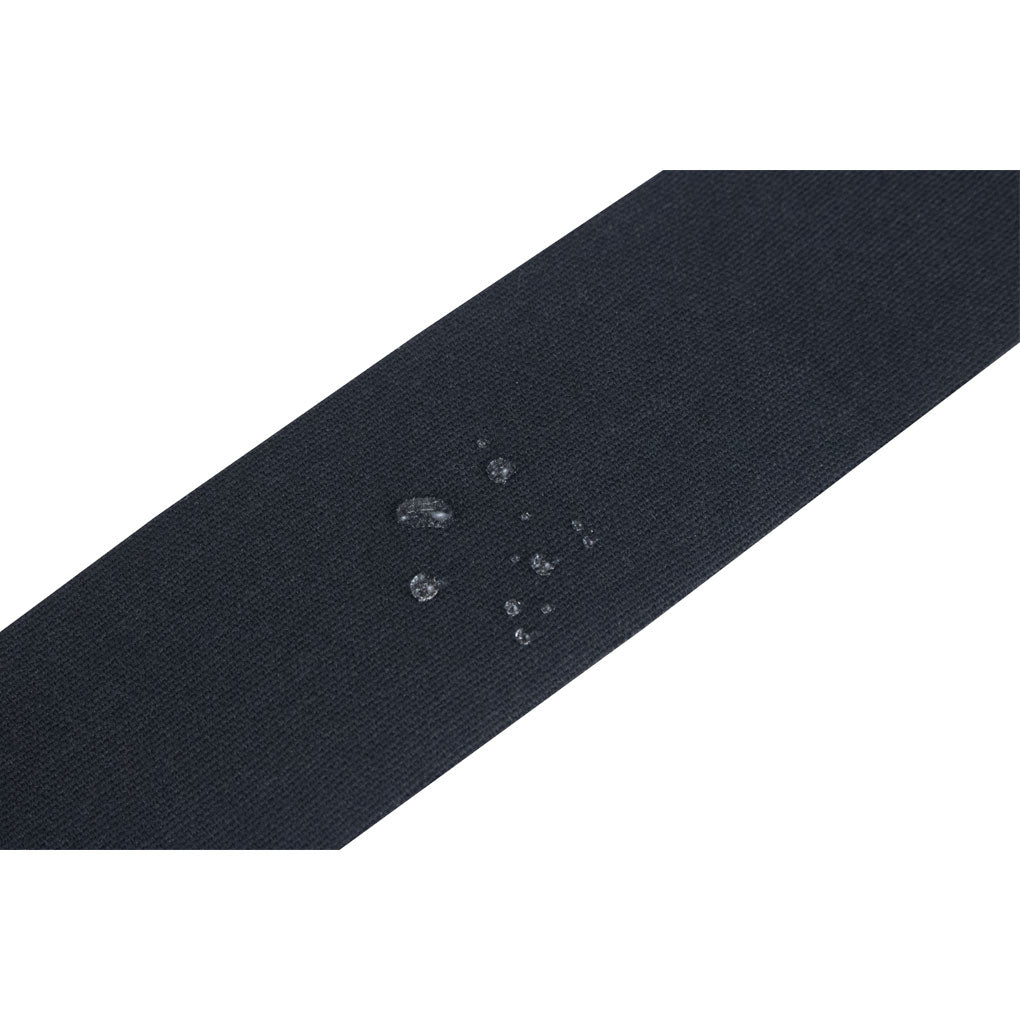 Black tie with water droplets on a white background