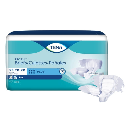 TENA briefs packaging with a white background