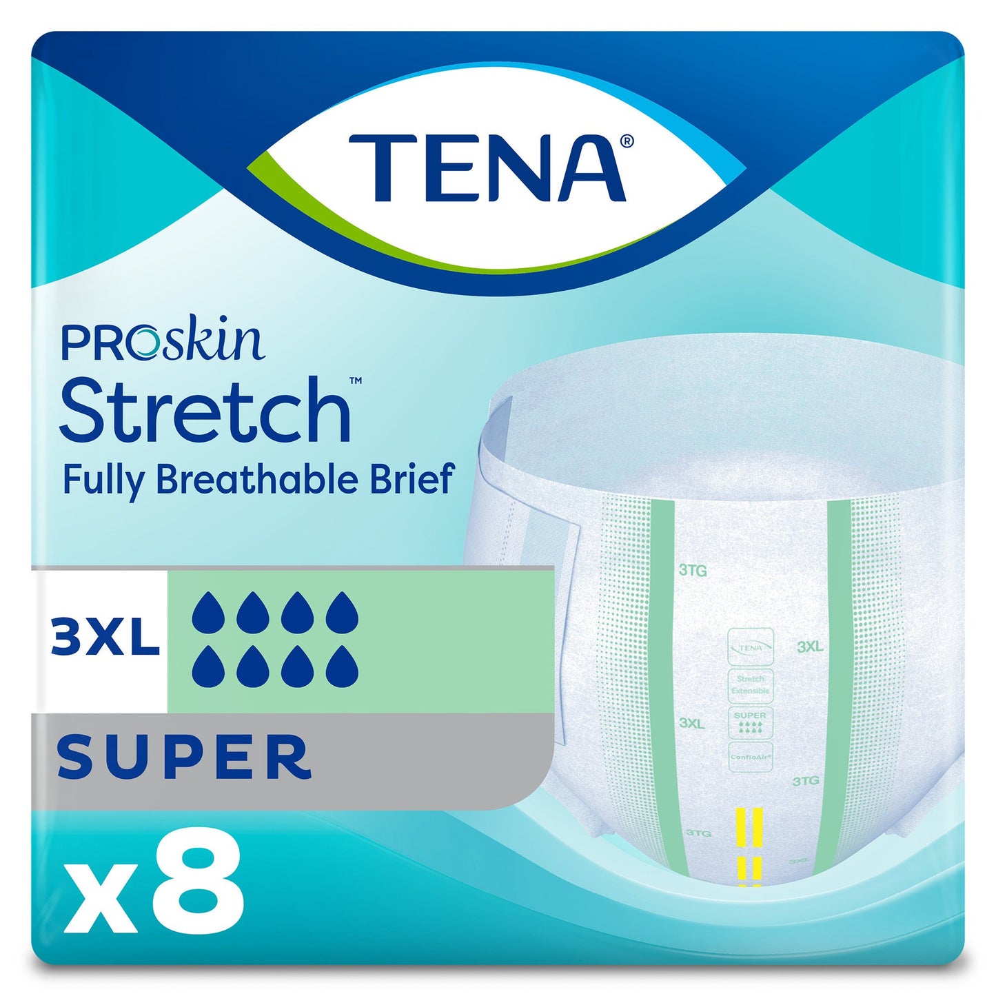 TENA ProSkin Stretch Super Briefs 3X-Large - Bariatric Heavy Absorbency