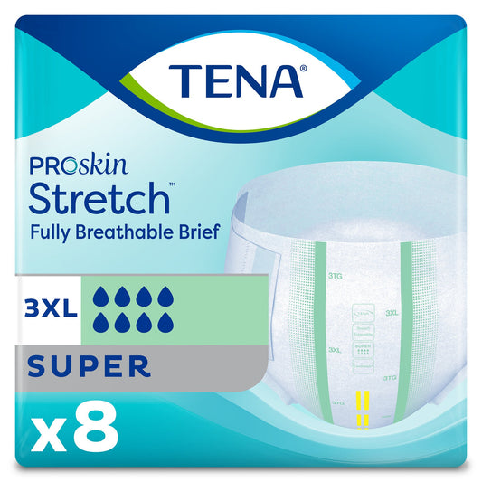 TENA ProSkin Stretch Super Briefs 3X-Large - Bariatric Heavy Absorbency