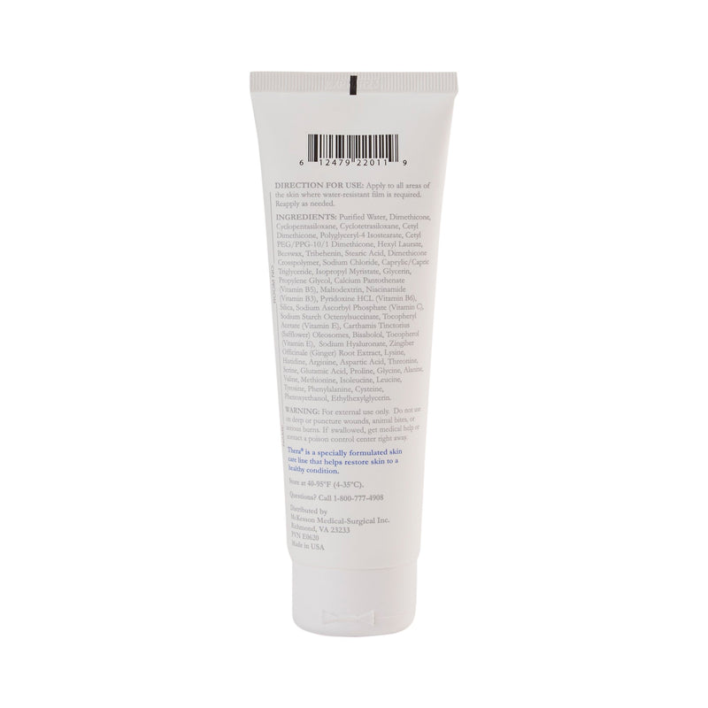 White tube with text on a white background
