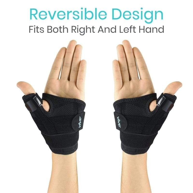 Black half-finger gloves with reversible design on a white background