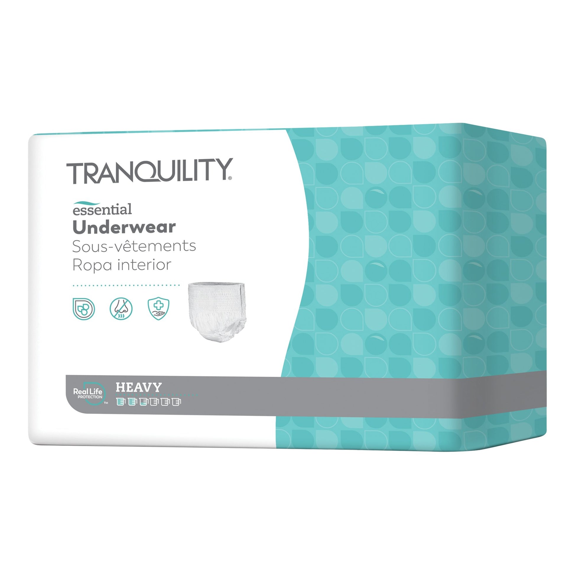 Pack of Tranquility essential underwear on a white background