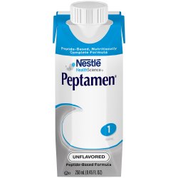 Nestle Peptamen unflavored formula packaging on a white background