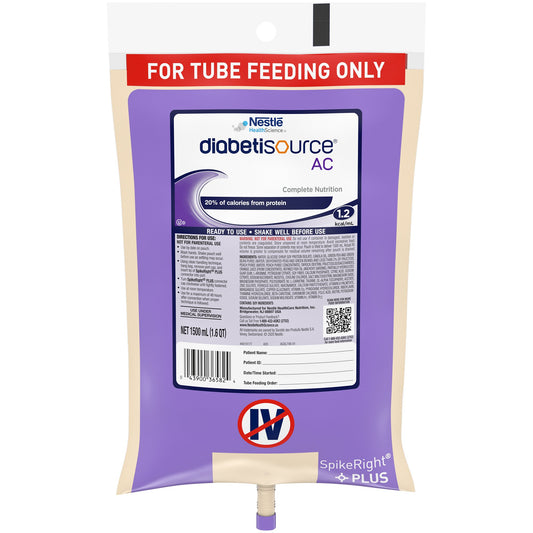 Diabetisource AC Tube Feeding Formula for Diabetes - 1500 mL Ready to Hang