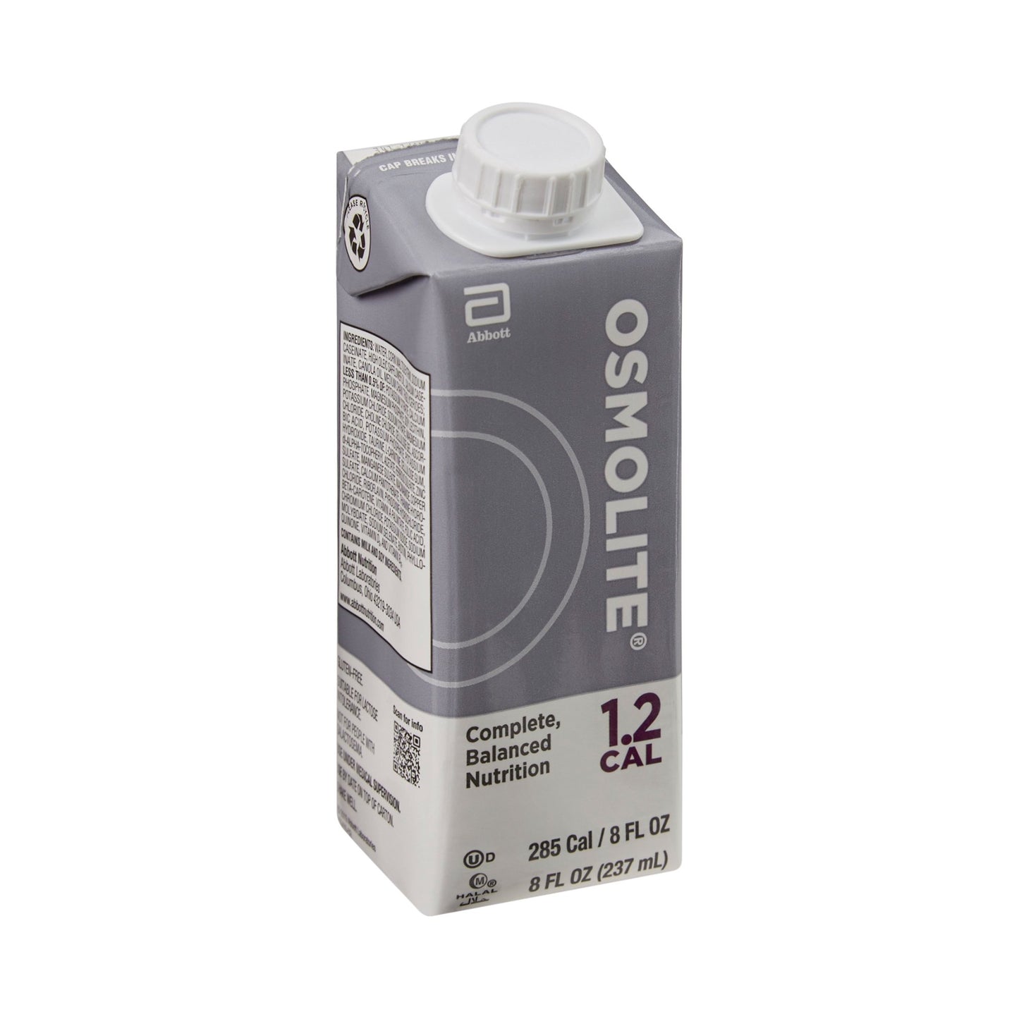 Osmolite nutrition drink carton on a white background