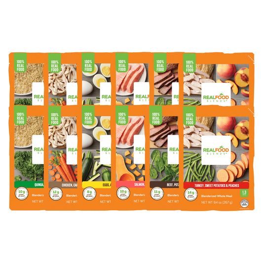 Tube Feeding Formula Real Food Blends® Chicken / Salmon / Quinoa Flavor Liquid 9.4 oz. Pouch