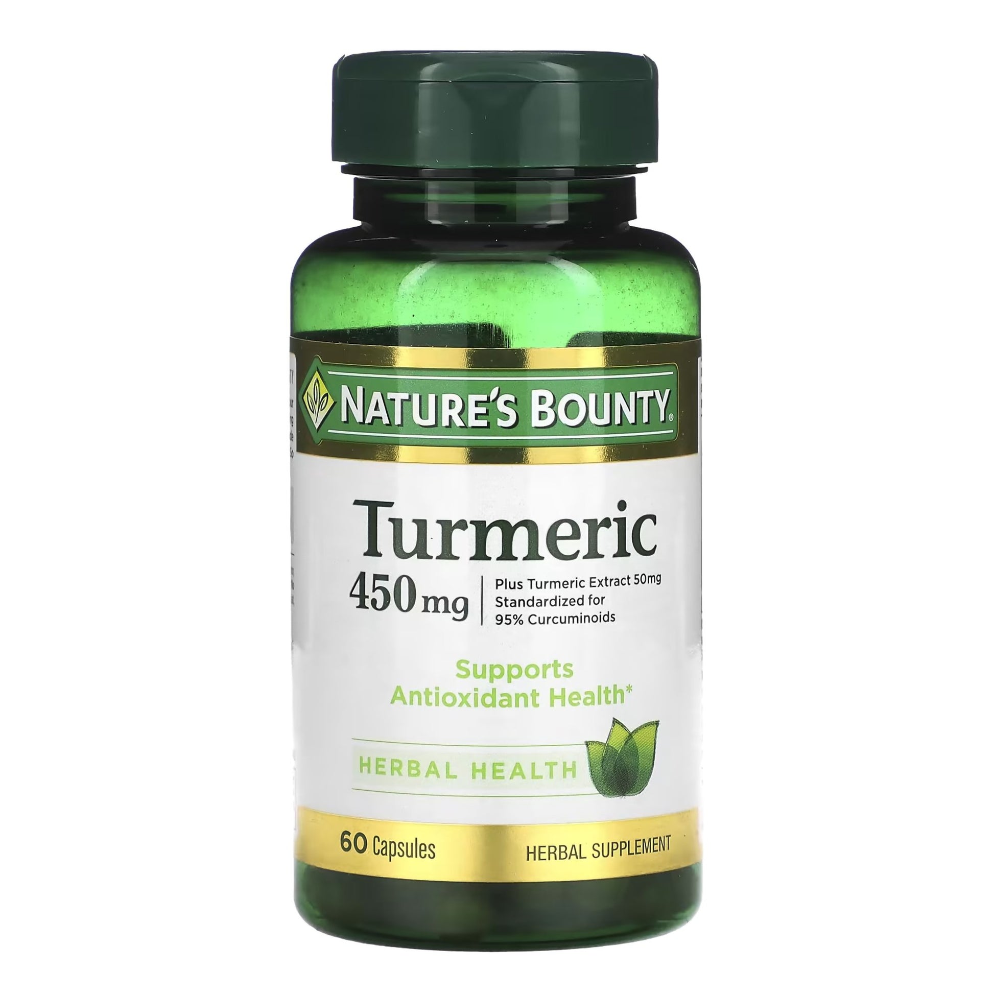 Herbal Supplement Nature's Bounty® Turmeric 450 mg Strength Capsule 60 per Bottle