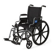 Black wheelchair with a visible brand logo on a white background