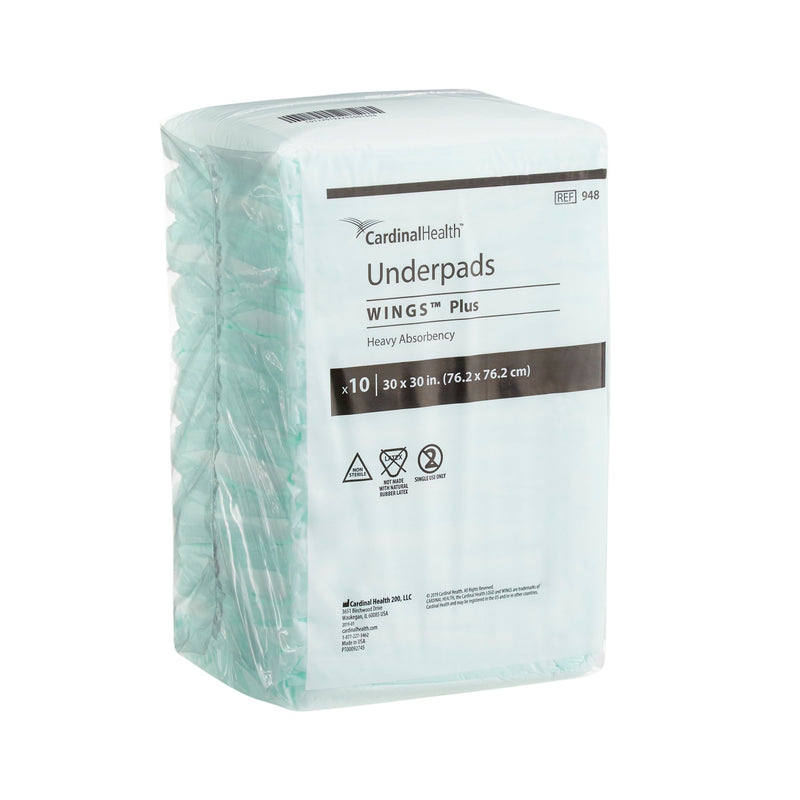 Pack of Cardinal Health Underpads with packaging on a white background