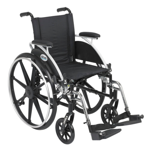 Black wheelchair with visible branding on a white background
